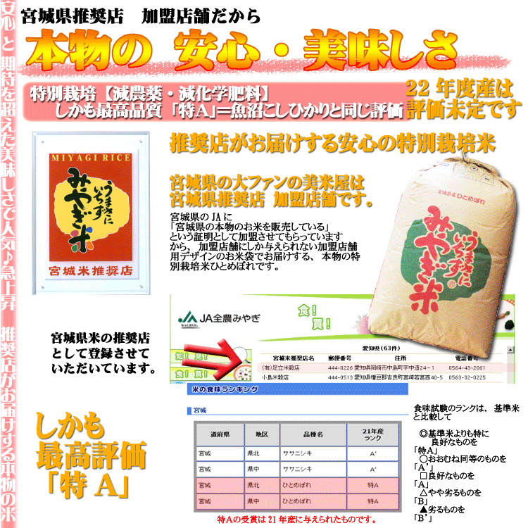 新米特別セール　本物のひとめぼれ　「特A・1等米」特別栽培米　宮城県登米限定　ひとめぼれ　10kg